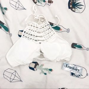 Frankies Bikinis NWT Swimsuit Mimi Top White